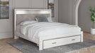 Altyra - White - King Upholstered Storage Bed - Simple Home Plus