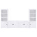 Laughlin - 3-piece Entertainment Center TV Stand - White - Simple Home Plus