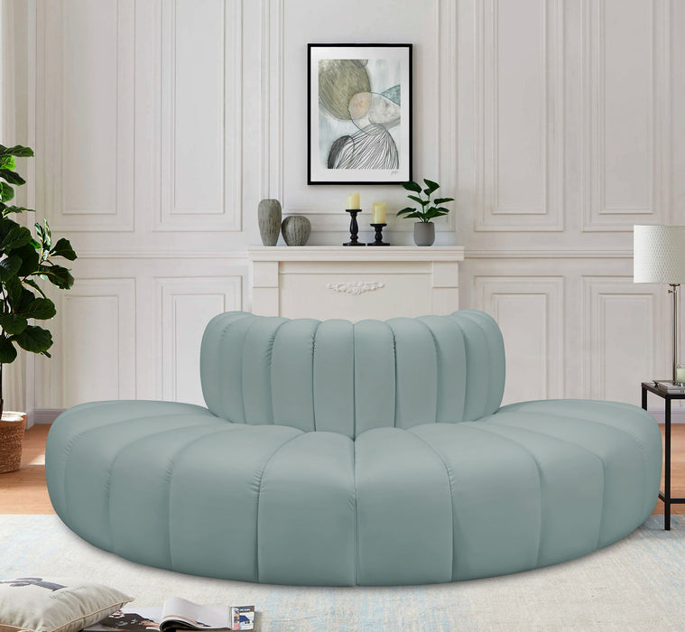 Arc - Faux Leather 4 Piece Modular Sofa - Simple Home Plus