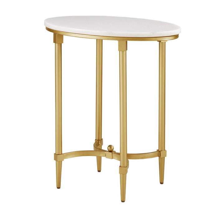 Bordeaux - End Table - White / Gold - Simple Home Plus