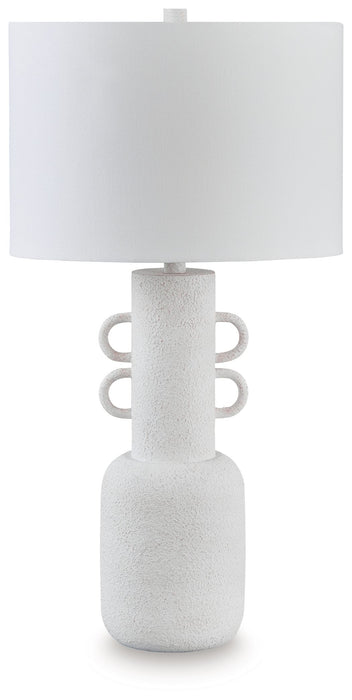 Perringhill - Distressed White - Metal Table Lamp - Simple Home Plus
