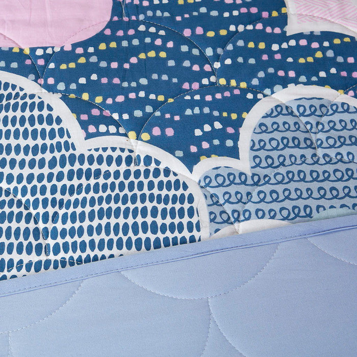 Cloud - 6 Piece Reversible Daybed Set - Blue - Simple Home Plus