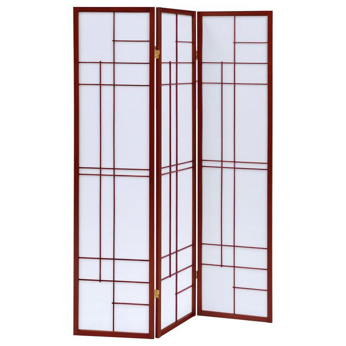Katerina - 3-Panel Room Divider Folding Shoji Screen - Cherry - Simple Home Plus