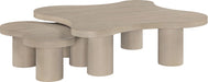 Cove - Oak Veneer And Solid Wood 2 Piece Coffee Table - Simple Home Plus