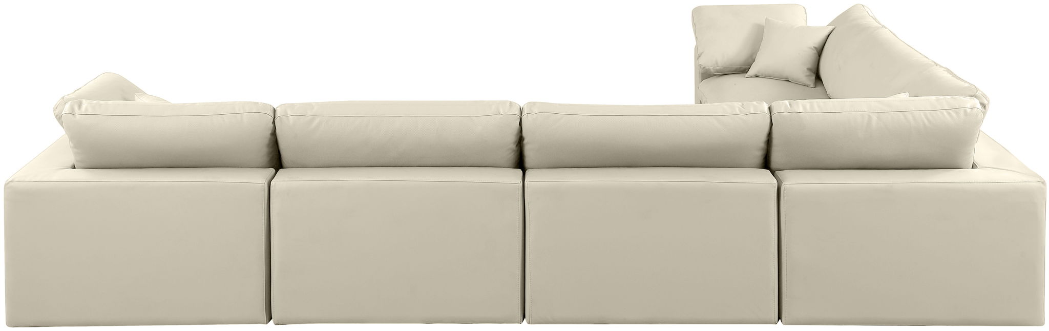 Comfy - 6 Piece Faux Leather Modular Corner Sectional - Simple Home Plus