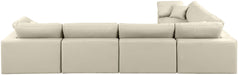 Comfy - 6 Piece Faux Leather Modular Corner Sectional - Simple Home Plus