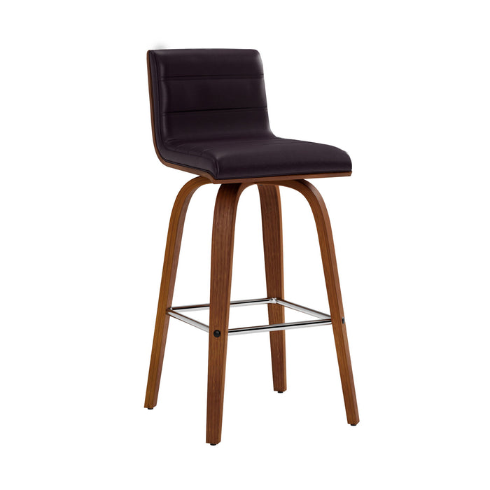 Vienna - 26" Swivel Counter Stool - Walnut Wood - Simple Home Plus