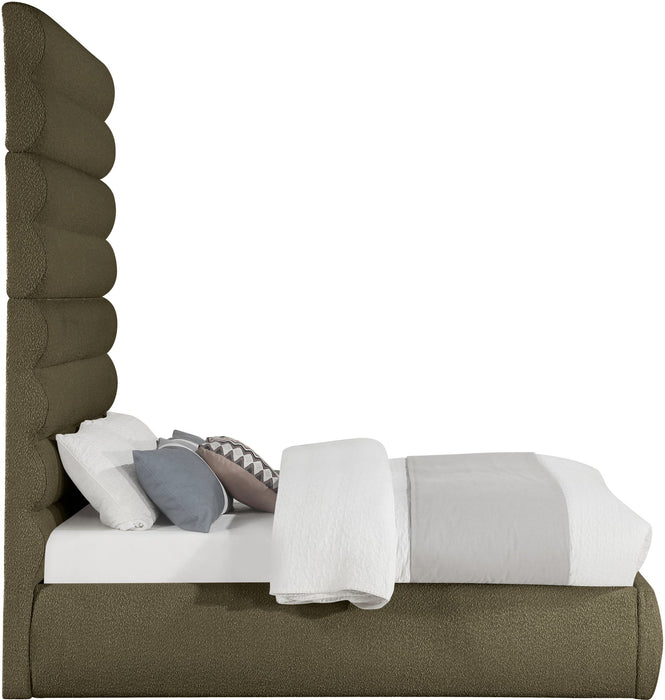 Adam - Boucle Fabric Bed With 89" Headboard - Simple Home Plus