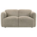 Dorset - Fabric Upholstered Round Track Arm Loveseat - Simple Home Plus