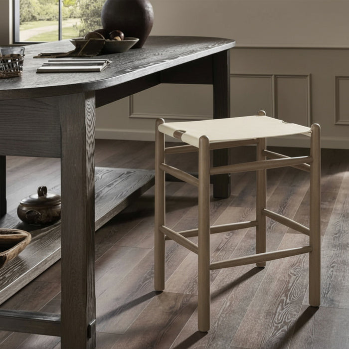 Santos - Backless Counter Stool With Stained Brown Base - Simple Home Plus