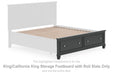Lanolee - King/California King Storage Footboard With Roll Slats - Black - Simple Home Plus