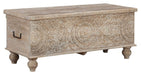 Fossil Ridge - Beige - Storage Bench - Simple Home Plus