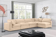 Comfy - 5 Piece Velvet Modular Sectional - Simple Home Plus