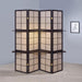 Iggy - 4-Panel Room Divider Folding Shoji Screen - Cappuccino - Simple Home Plus