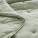 Breeze - Full/Queen Cotton Gauze Embroidered Quilt Set - Sage - Simple Home Plus