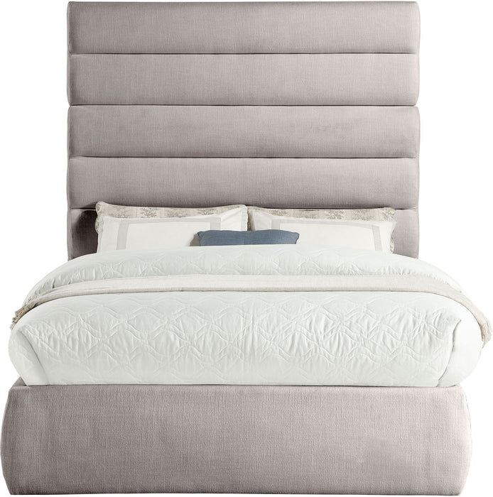 Adam - Linen Fabric Bed With 70.5" Headboard - Simple Home Plus