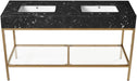 Marmo - Engineered Marble Bathroom Vanity With Gold Base - Simple Home Plus