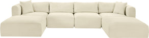 Shaggy - 6 Piece Modular Sectional With 2 Ottomans - Simple Home Plus