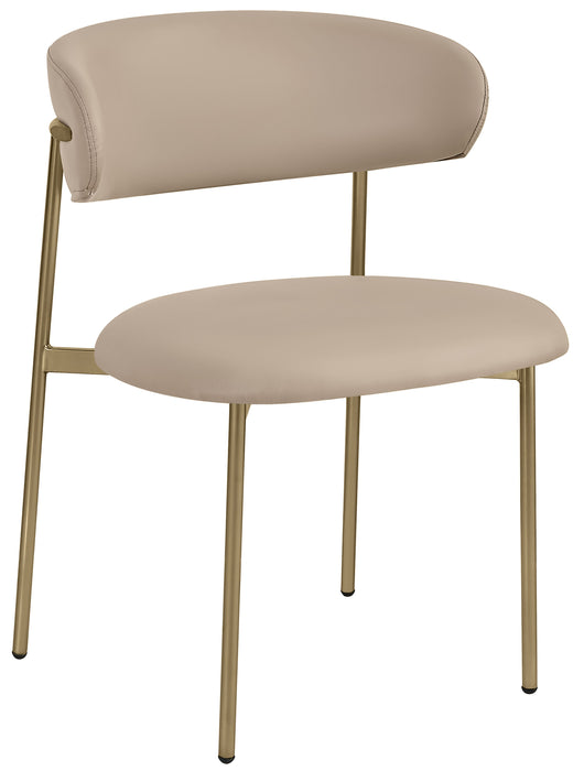 Lupita - Dining Chair With Brushed Gold Legs(Set of 2) - Simple Home Plus