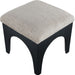 Lawson - Chenille Fabric Ottoman - Black Base - Simple Home Plus