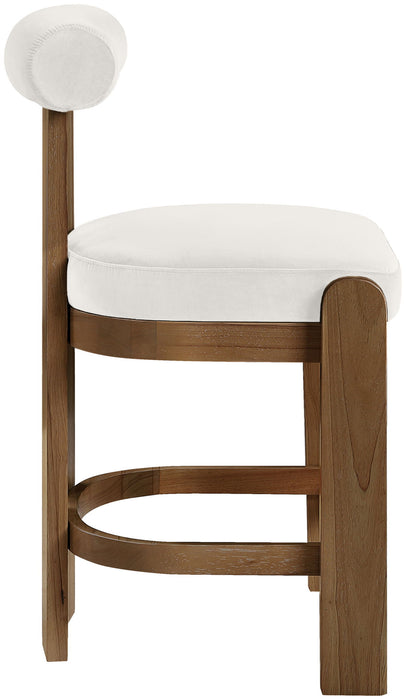 Arienzo - Velvet Upholstered Counter Stool (Set of 2) - Simple Home Plus