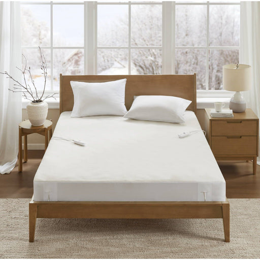 Nonwoven - Full Heated Mattress Pad - White - Simple Home Plus