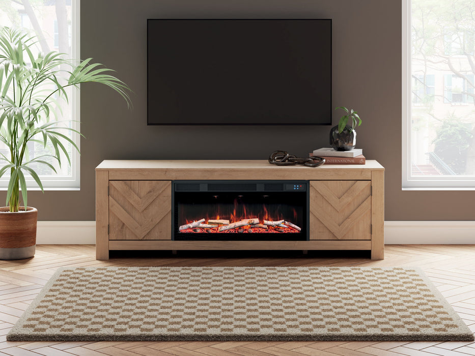 Cayboni - LG TV Stand With Fireplace Option - Simple Home Plus