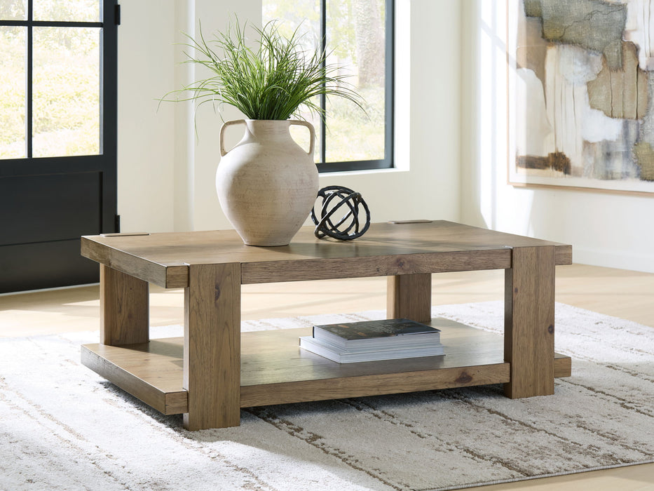 Flangren - Rectangular Cocktail Table - Light Brown - Simple Home Plus