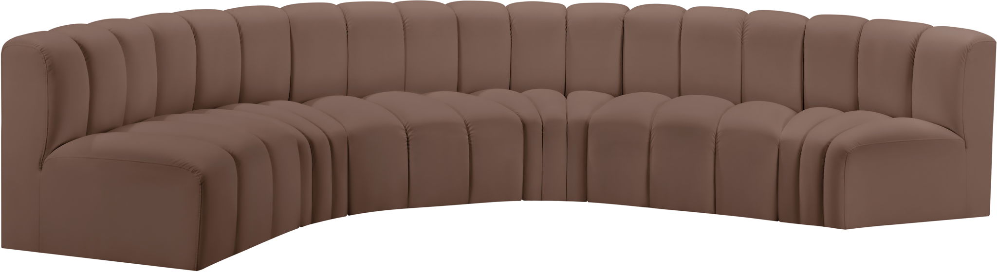 Arc - Faux Leather 6 Piece U-Shaped Modular Sofa - Simple Home Plus