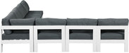 Nizuc - Outdoor Patio 7 Piece Modular Sectional With White Frame - Simple Home Plus