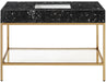 Marmo - Engineered Marble Bathroom Vanity With Gold Base - Simple Home Plus