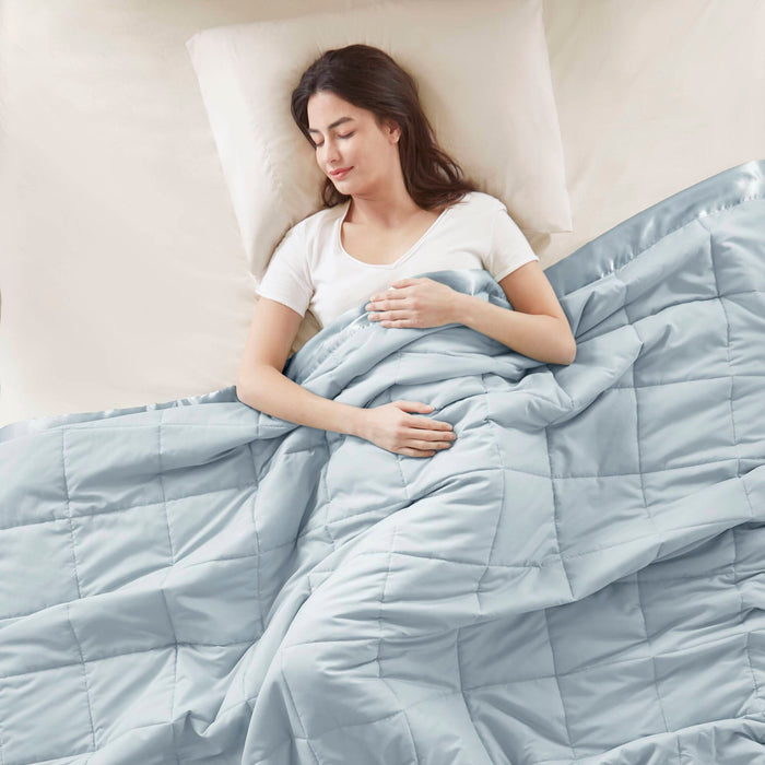 Windom - All Season Hypoallergenic Twin Blanket With 3M Scotchgard - Blue - Simple Home Plus
