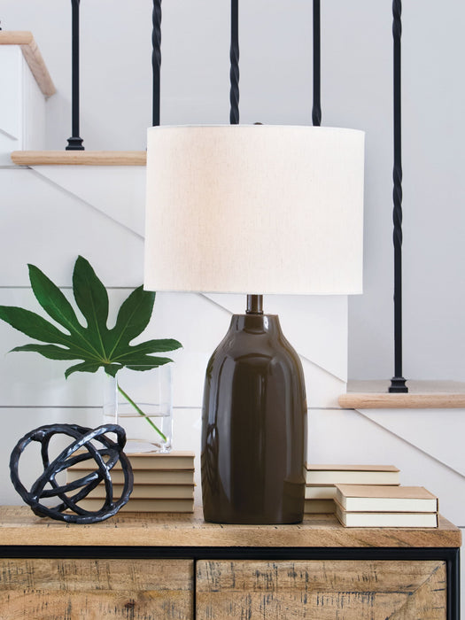 Jyler - Terracotta Table Lamp - Brown - Simple Home Plus