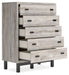 Vessalli - Black / Gray - Five Drawer Wide Chest - Simple Home Plus