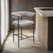 Malin - Linen Counter Stool (Set of 2) - Taupe - Simple Home Plus