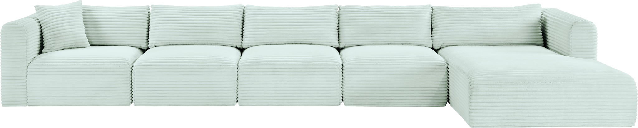 Shaggy - 5 Piece Modular Sectional With Chaise - Simple Home Plus