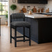 Roundhill - Fabric Counter Stool - Black Frame - Simple Home Plus