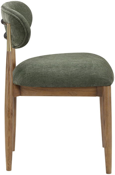 Riccio - Fabric Dining Side Chair (Set of 2) - Walnut Frame - Simple Home Plus