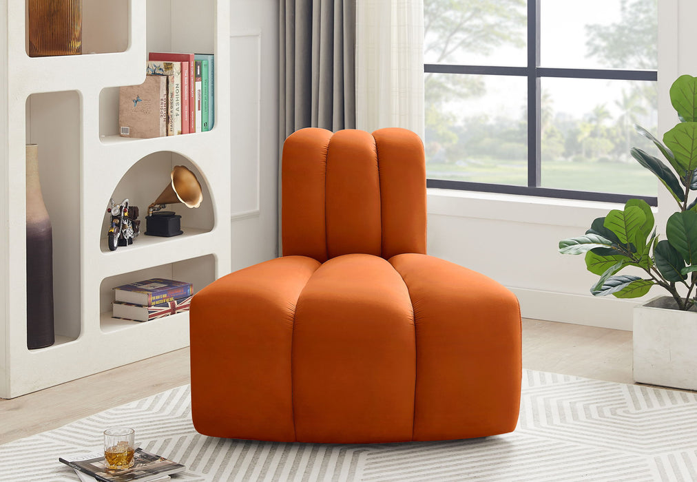 Arc - Velvet Reverse Corner Chair - Simple Home Plus