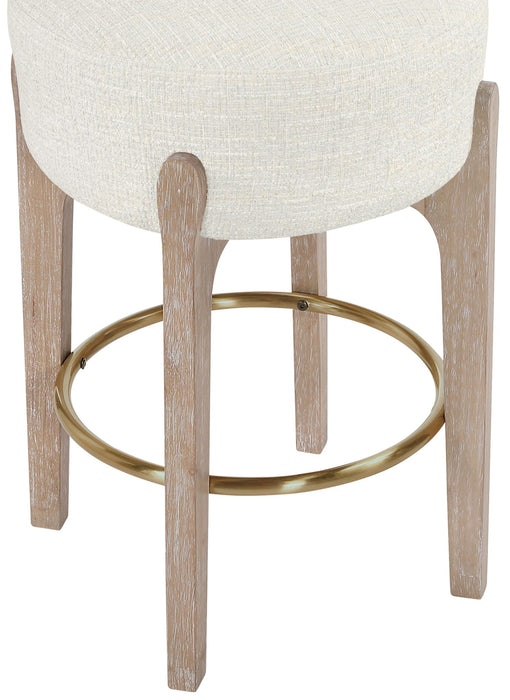 Torino - Backless Counter Stool With Brushed Natural Base (Set of 2) - Simple Home Plus