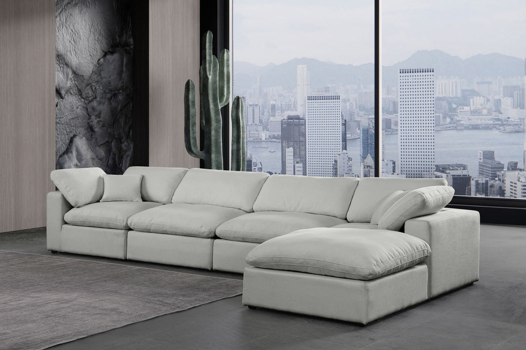 Comfy - 5 Piece Linen Modular Sectional With Chaise - Simple Home Plus