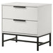 Sonora - 2-Drawer Nightstand Bedside Table - White - Simple Home Plus