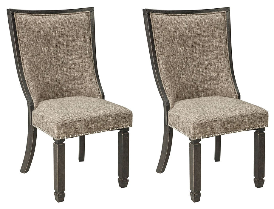 Tyler Creek - Black / Grayish Brown - Dining UPH Side Chair (Set of 2) - Framed Back - Simple Home Plus
