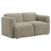 Dorset - Fabric Upholstered Round Track Arm Loveseat - Simple Home Plus