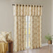 Saratoga - Fretwork Print Grommet Top Window Valance - Beige / Gold - Simple Home Plus