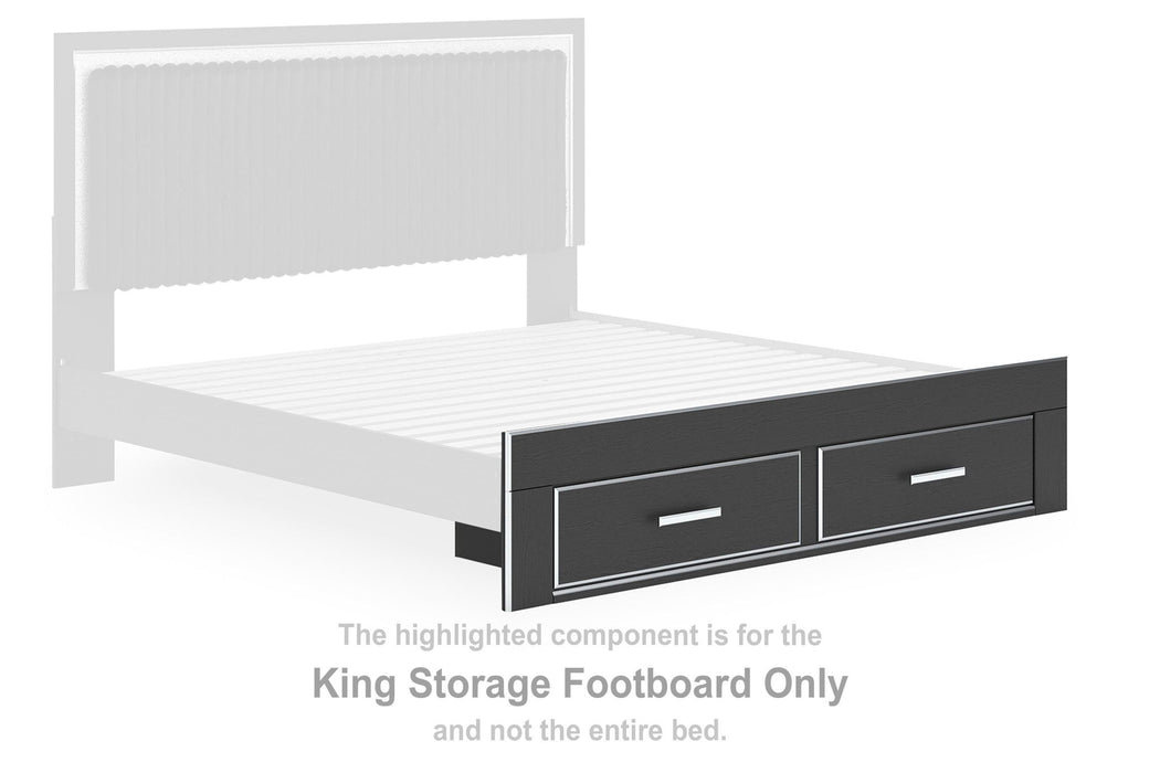 Zuraleus - King Storage Footboard - Black - Simple Home Plus
