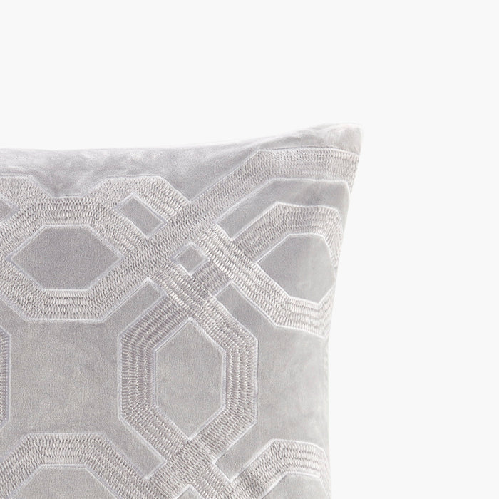 Biron - Square Decor Pillow - Silver - Simple Home Plus