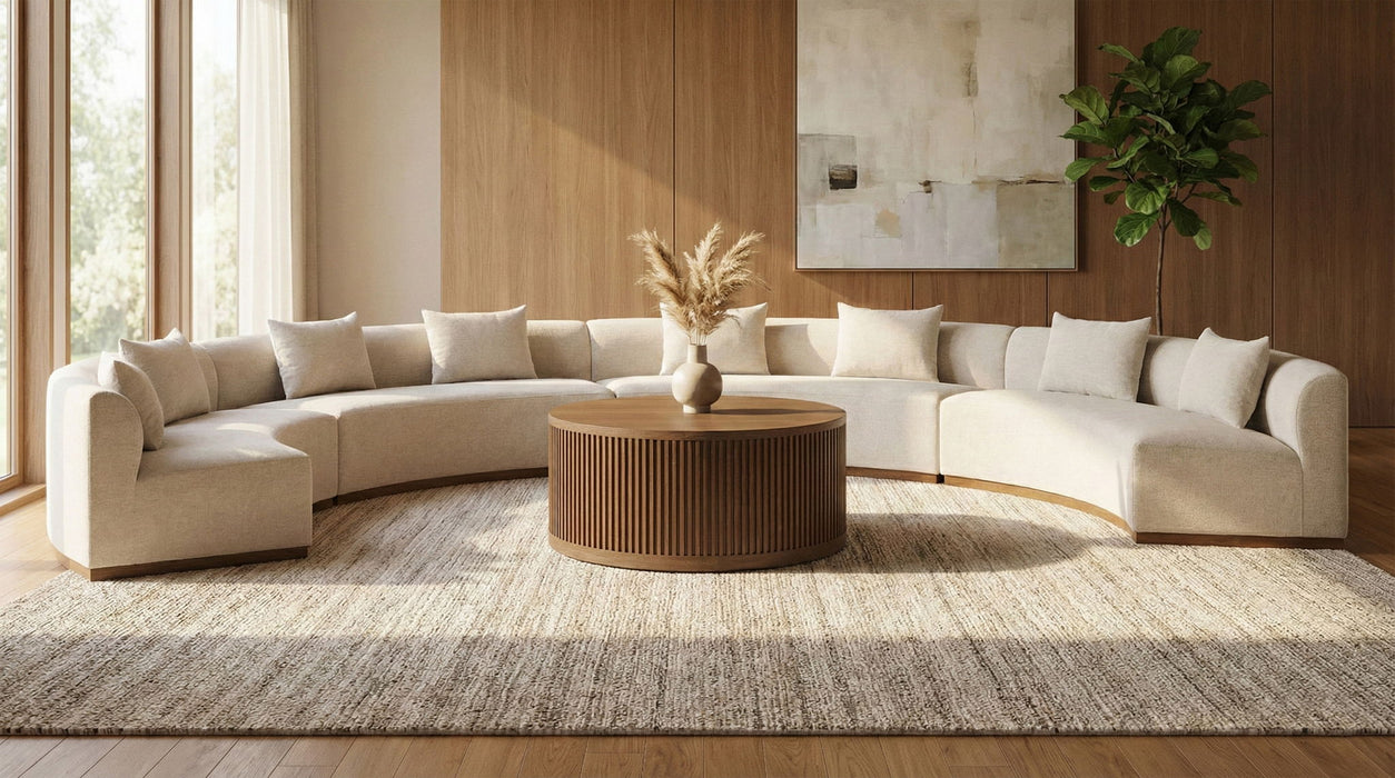 Avanti - Chenille Fabric Upholstered 4 Piece Modular Sectional - Simple Home Plus