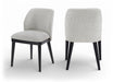 Valeo - Linen Textured Fabric Upholstered Dining Chair (Set of 2) - Painted Black Base - Simple Home Plus