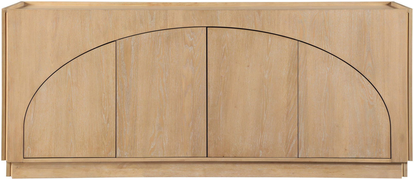 Everson - Oak Veneer And Solid Wood Sideboard/Buffet - Natural - Simple Home Plus